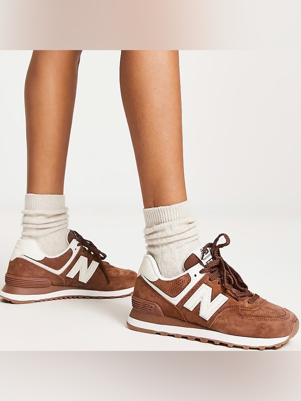 New Balance Suede 574 sneakers in true brown women’s size 7